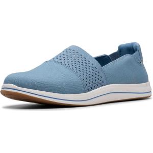 Clarks Women’s Breeze Vibe CloudSteppers Slip On Loafer(Light Blue)