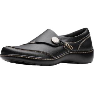 Clarks Womens Cora Teresa(Black Tumbled Leather)