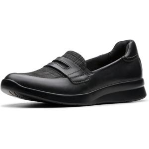 Clarks Womens Ellowyn Penny(Black Leather)