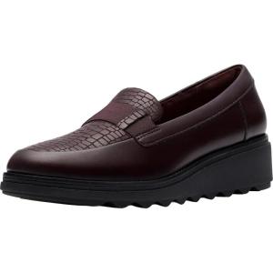 Clarks Womens Sharon Pace(Merlot Leather)