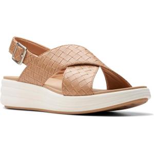 Clarks womens Drift Sun(Warm Beige Synthetic)