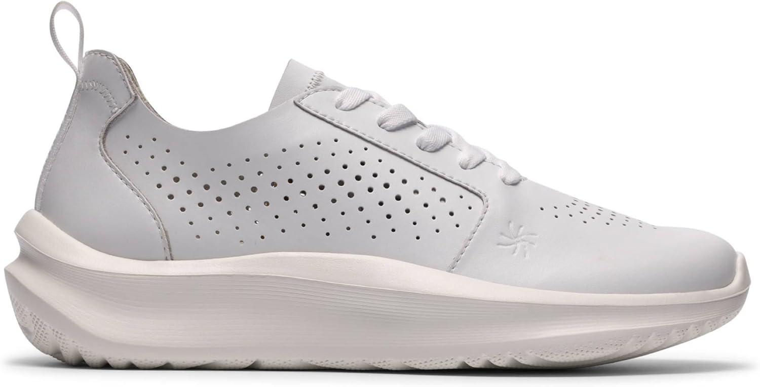 imageClarks Womens Solevana Style CloudSteppers SneakersWhite Leather