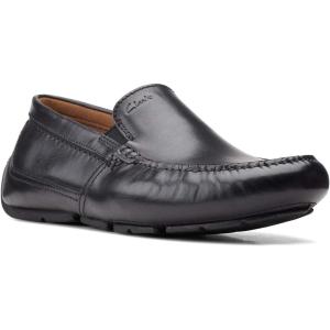 Clarks Mens Markman PlainDriving Style Loafer(Black Leather)