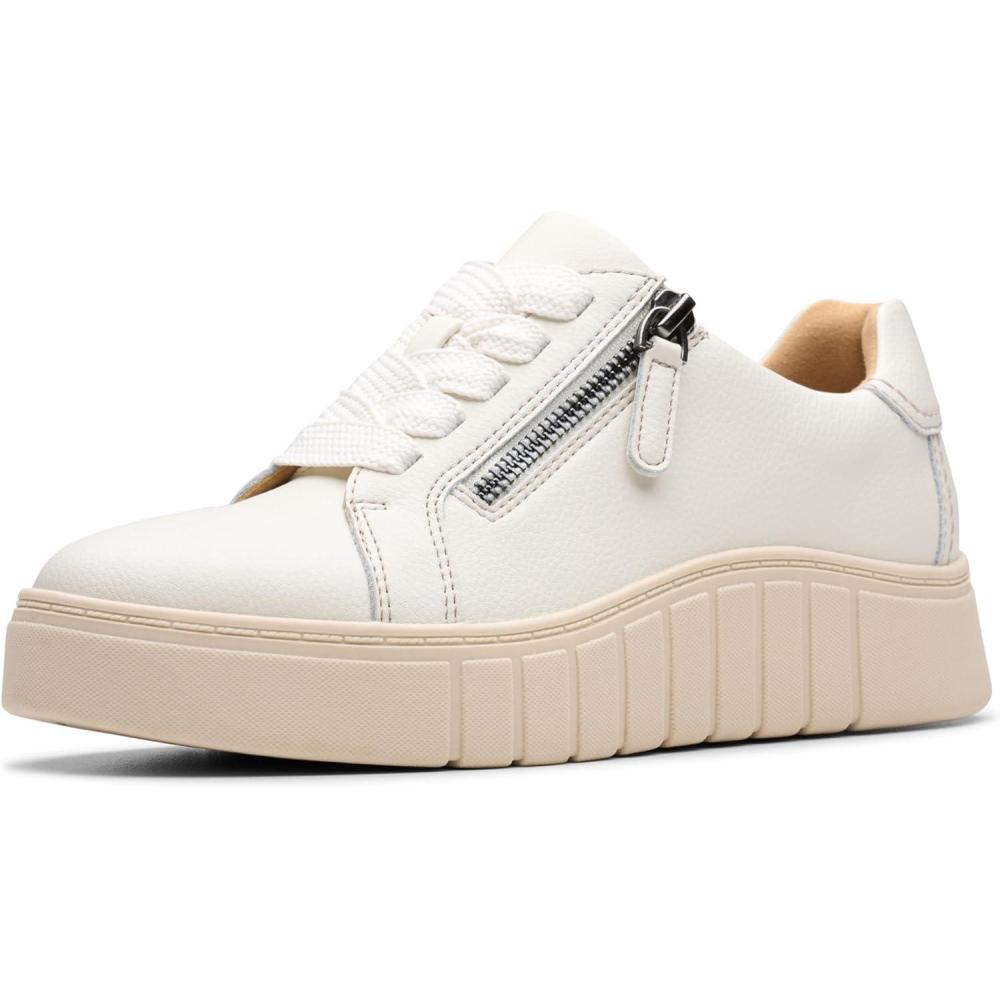 imageClarks Womens Mykah Joy Platform Fashion SneakerOff White Leather