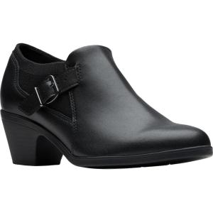 Clarks Women’s Emily2 Darcey Ankle Bootie(Black Leather)