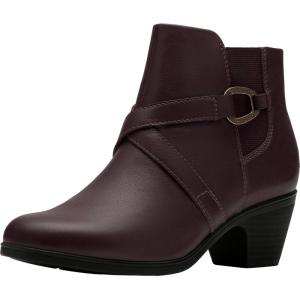 Clarks Women’s Emily2 Henley Leather Ankle Zip Bootie(Chocolate Leather)