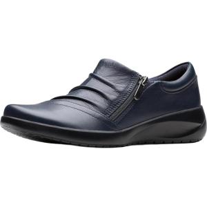 Clarks Women’s Kaetlyn Mila Leather Slip-On Loafers(Navy Leather)