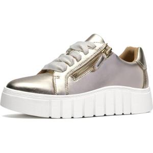 Clarks Women’s Mykah Joy Platform Fashion Sneaker(Gold Leather)