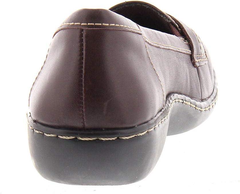 imageClarks Womens Ashland Bubble Slip On LoafersBurgundy Leather