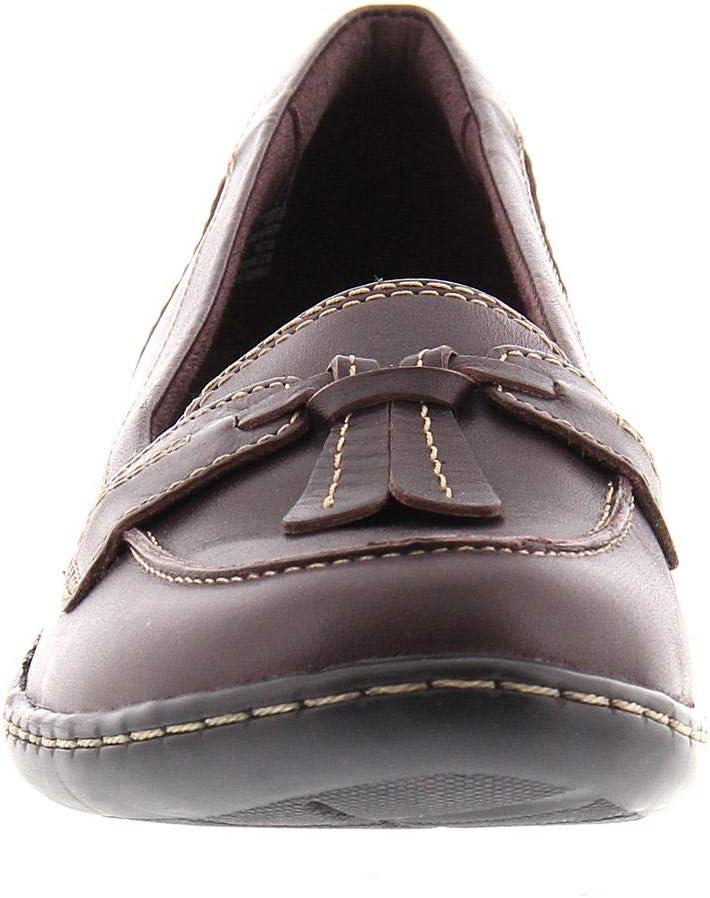 imageClarks Womens Ashland Bubble Slip On LoafersBurgundy Leather