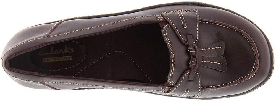 imageClarks Womens Ashland Bubble Slip On LoafersBurgundy Leather