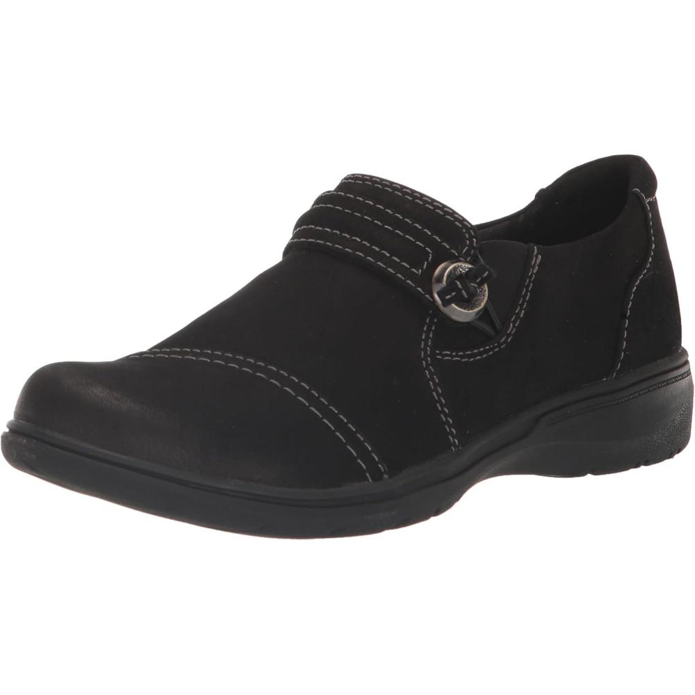 imageClarks Womens Carleigh Pearl LoafersBlack Nubuck