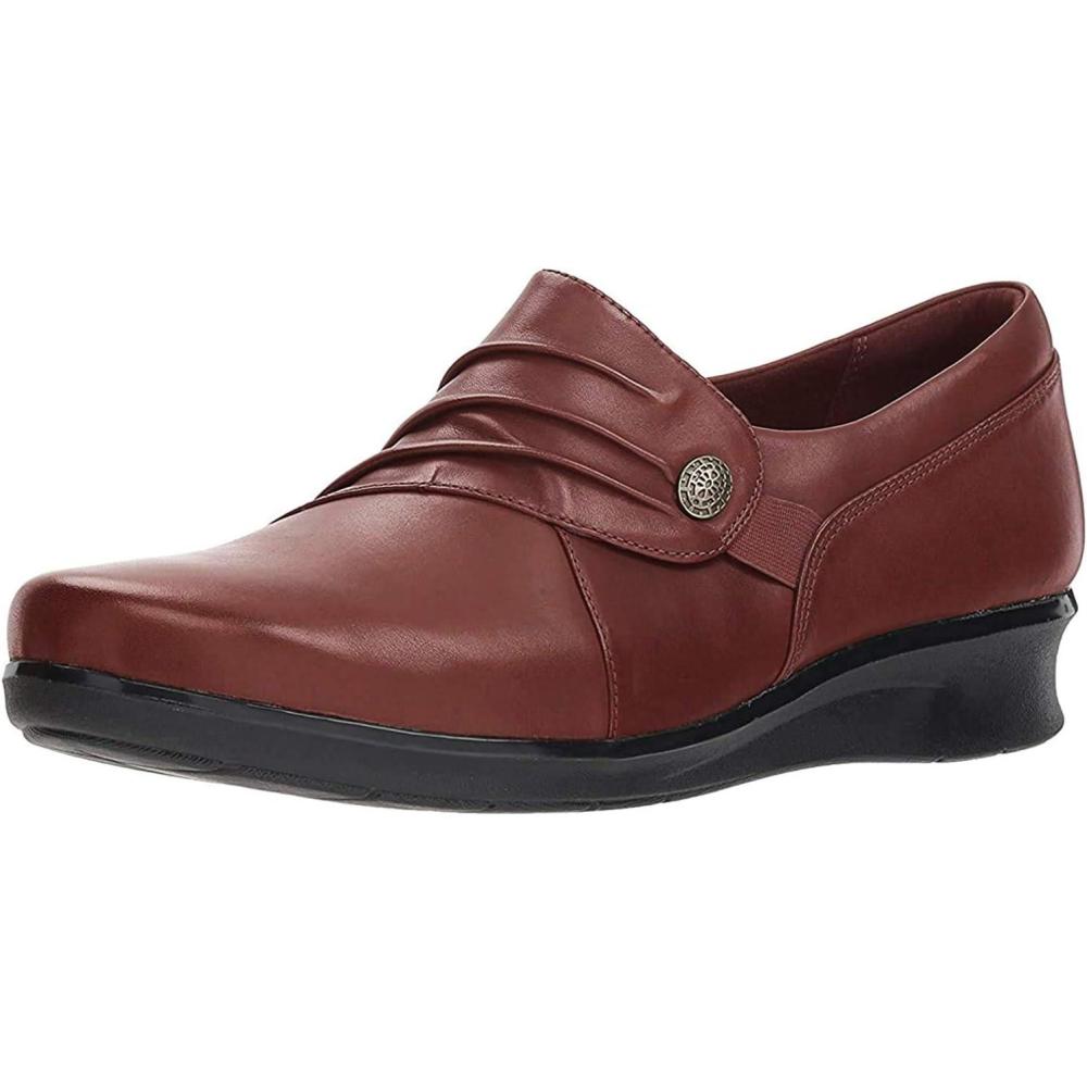 imageClarks Womens Hope Roxanne LoaferBurgundy Red