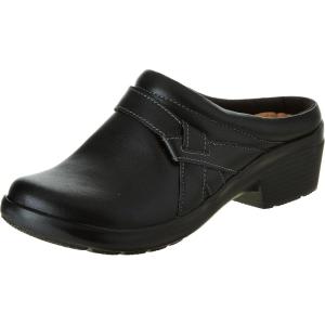 Clarks Women’s Angie Mist Clogs(Black Leat)