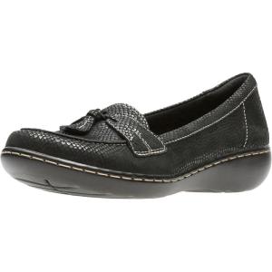 Clarks Women’s Ashland Bubble Slip On Loafers(Black Interest)