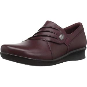 Clarks Women’s Hope Roxanne Loafer(Burgundy Leather)