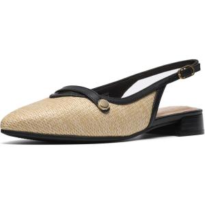 Clarks Women’s Natalyn Sling Ballet Flat(Natural Raffia)