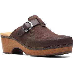 Clarks Womens Paizlee Nora(Dark Brown Suede)