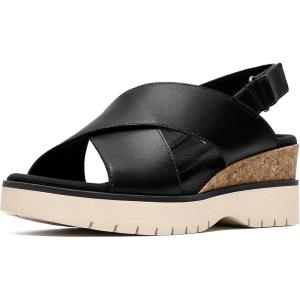 Clarks womens Diaz Cross(Black Leather)