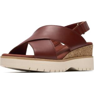 Clarks womens Diaz Cross(Brunt Orange Leather)