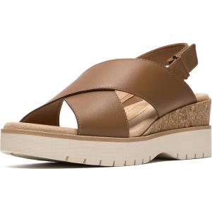Clarks womens Diaz Cross(Tan Leather)