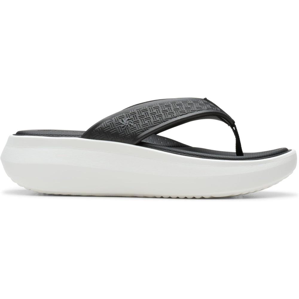imageClarks Womens Athleisure FlipFlopBlack Synthetic