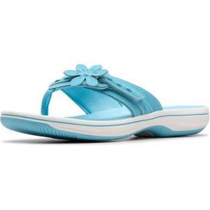 Clarks womens Breeze Opal(Sky Blue Synthetic)