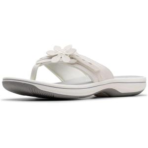 Clarks womens Breeze Opal(White Synthetic)