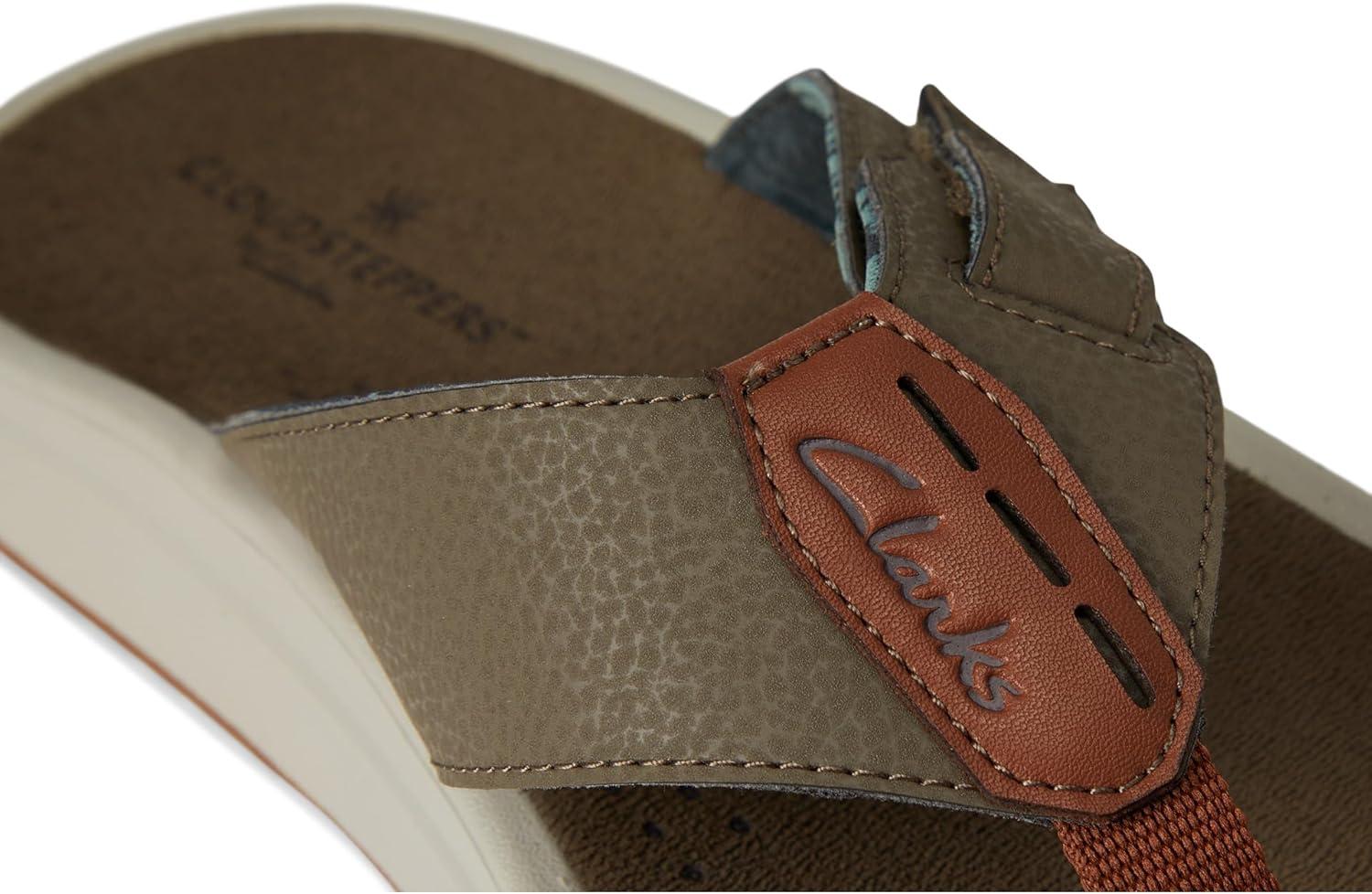 imageClarks Mens Breeze Cloudsteppers FlipFlopGreen Combi Synthetic