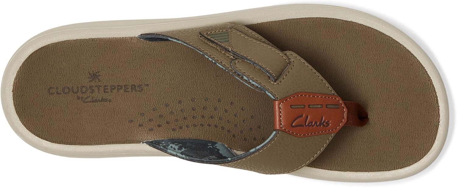 imageClarks Mens Breeze Cloudsteppers FlipFlopGreen Combi Synthetic