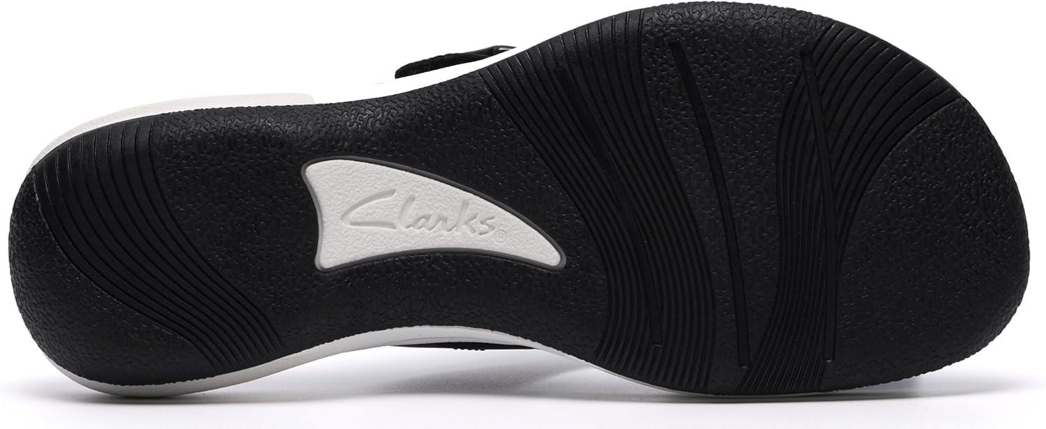 imageClarks Womens Breeze Cove Cloudsteppers FlipFlopBlack Synthetic