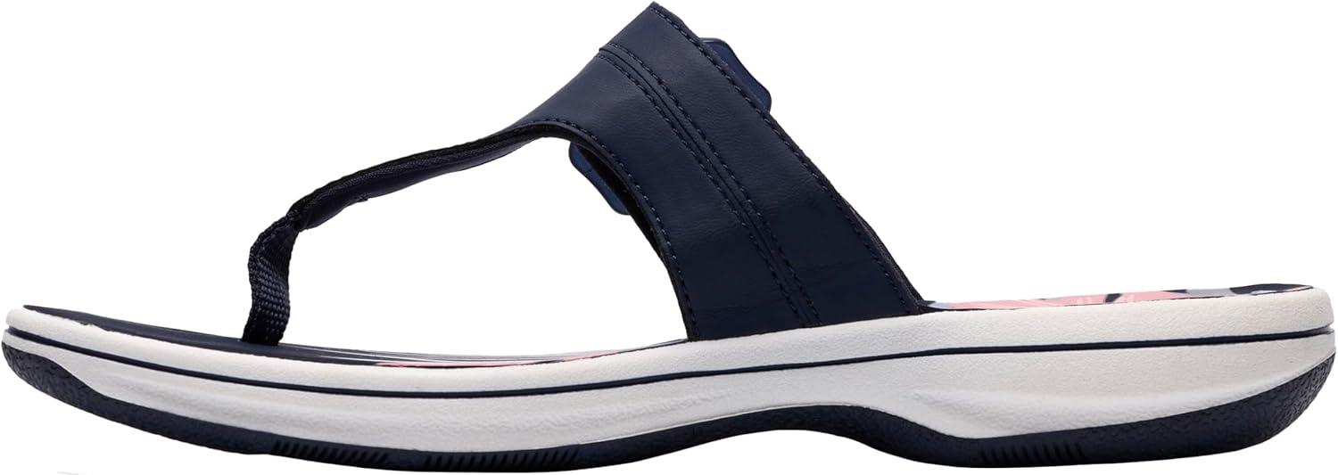 imageClarks Womens Breeze Cove Cloudsteppers FlipFlopNavy Synthetic