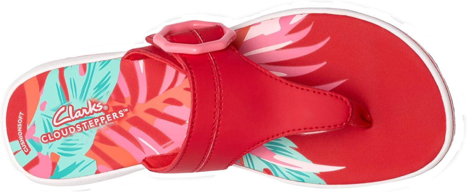 imageClarks Womens Breeze Cove Cloudsteppers FlipFlopPoppy Red