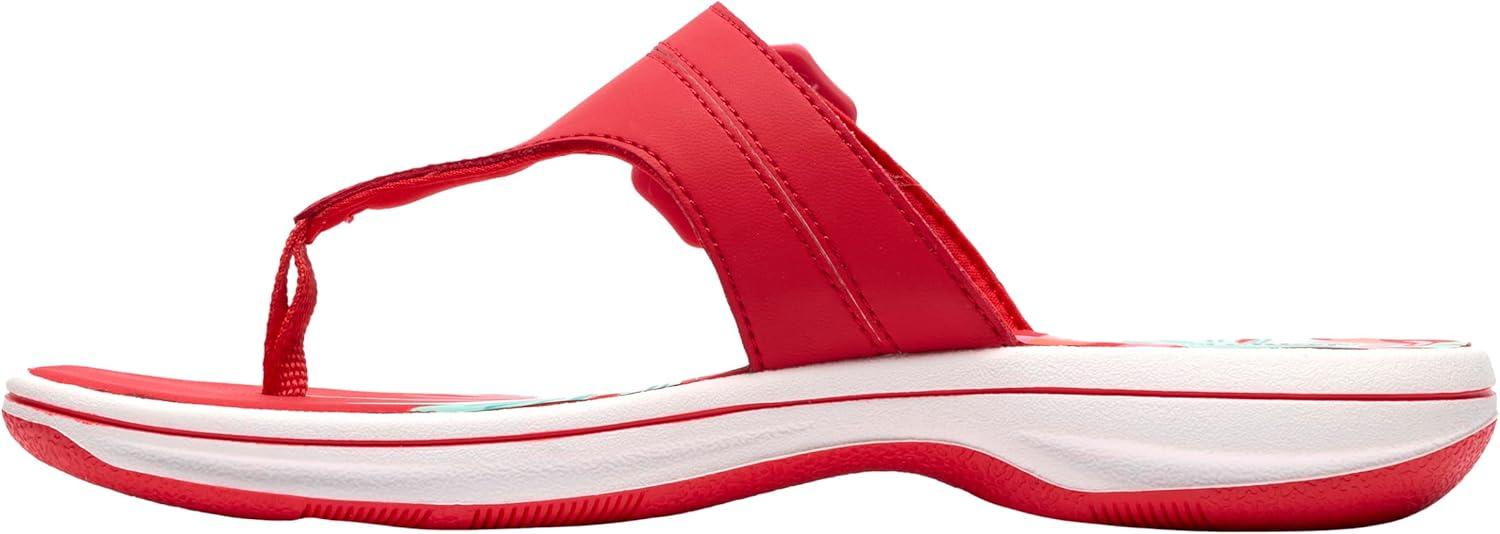 imageClarks Womens Breeze Cove Cloudsteppers FlipFlopPoppy Red
