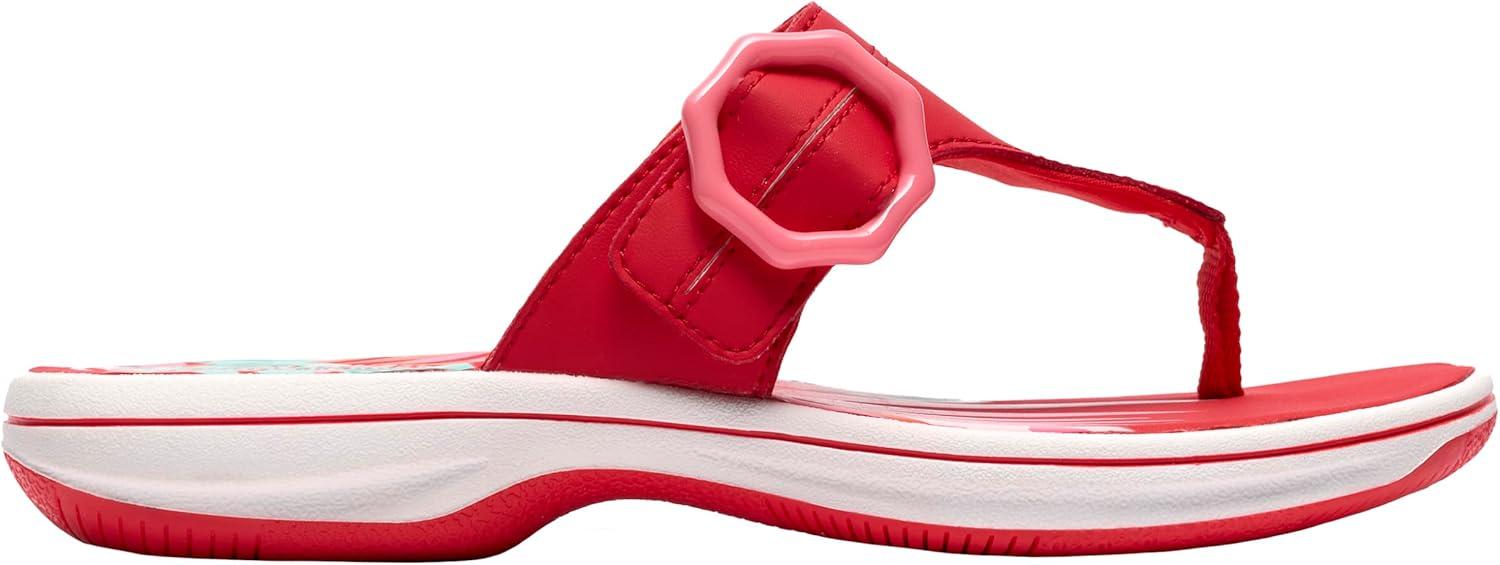 imageClarks Womens Breeze Cove Cloudsteppers FlipFlopPoppy Red