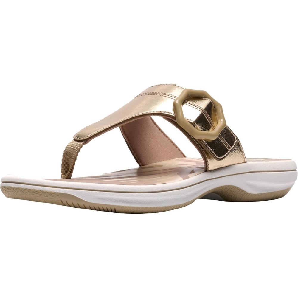 imageClarks Womens Breeze Cove Cloudsteppers FlipFlopChampagne
