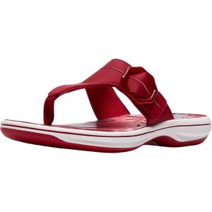 Clarks Women’s Breeze Cove Cloudsteppers Flip-Flop(Cherry)