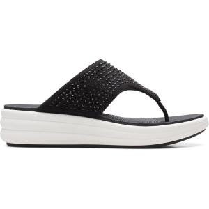 Clarks Women’s Drift Jaunt Wedge Sandal(Black)