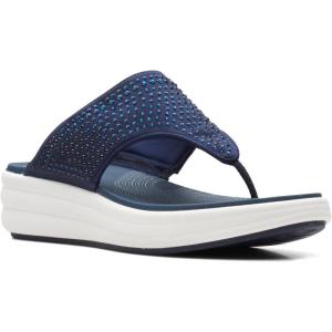 Clarks Women’s Drift Jaunt Wedge Sandal(Blue)
