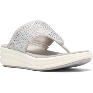 Clarks Women’s Drift Jaunt Wedge Sandal(Silver)