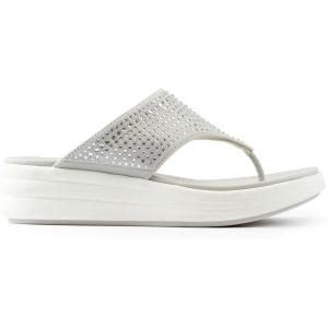 Clarks Women’s Drift Jaunt Wedge Sandal(Silver Textile)