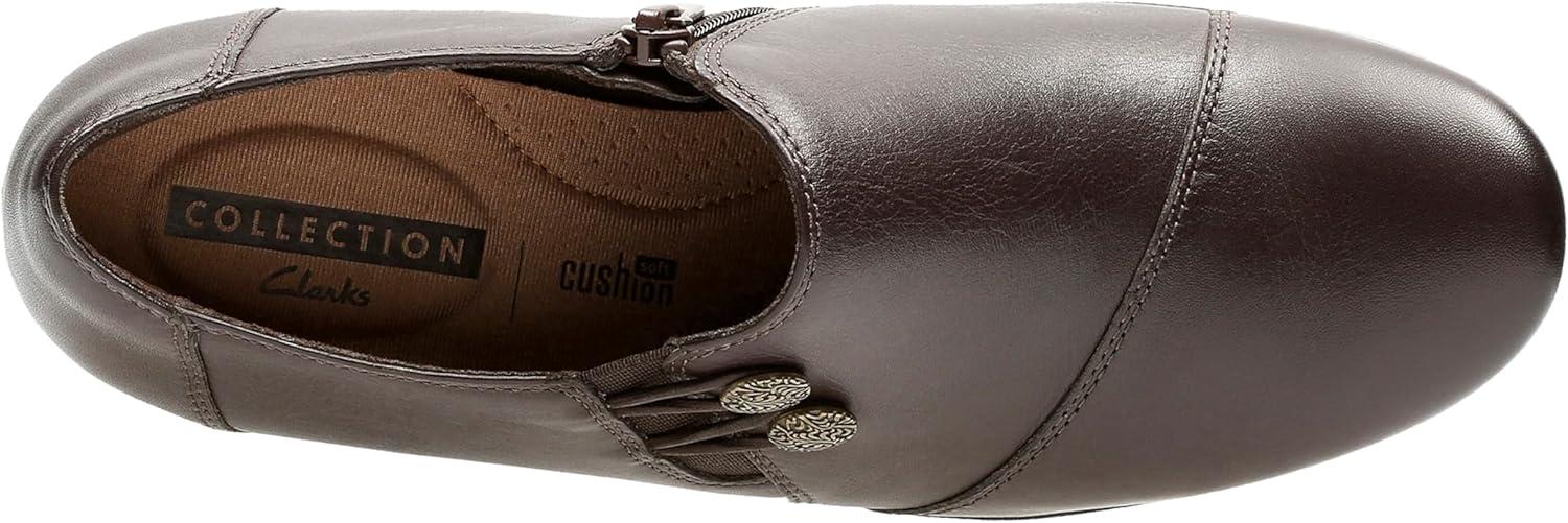 imageClarks Womens Emslie Warren Zipper Ankle BootDark Brown