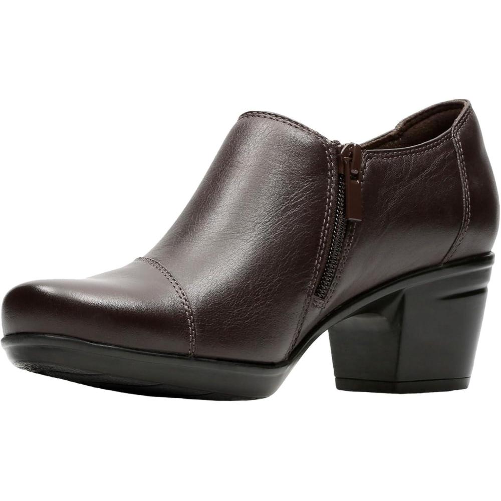 imageClarks Womens Emslie Warren Zipper Ankle BootDark Brown