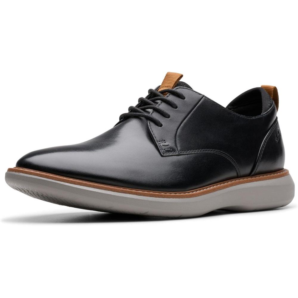 imageClarks Mens Brantin Plain OxfordBlack Leather