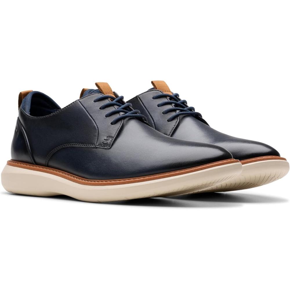 imageClarks Mens Brantin Plain OxfordNavy Leather
