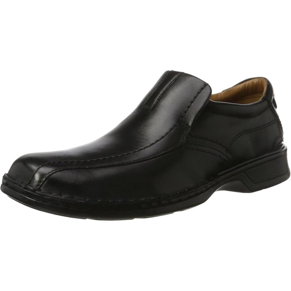 imageClarks Mens Escalade StepBlack Black Leather