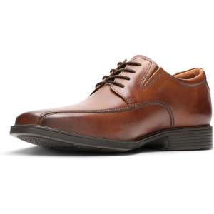 Clarks Mens Derby Lace-up(Dark Tan Lea)