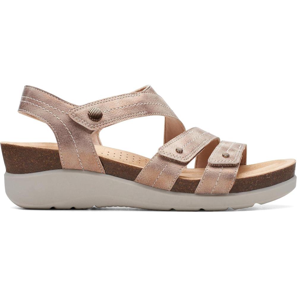 imageClarks Womens Calenne ClaraBronze Metallic Textile