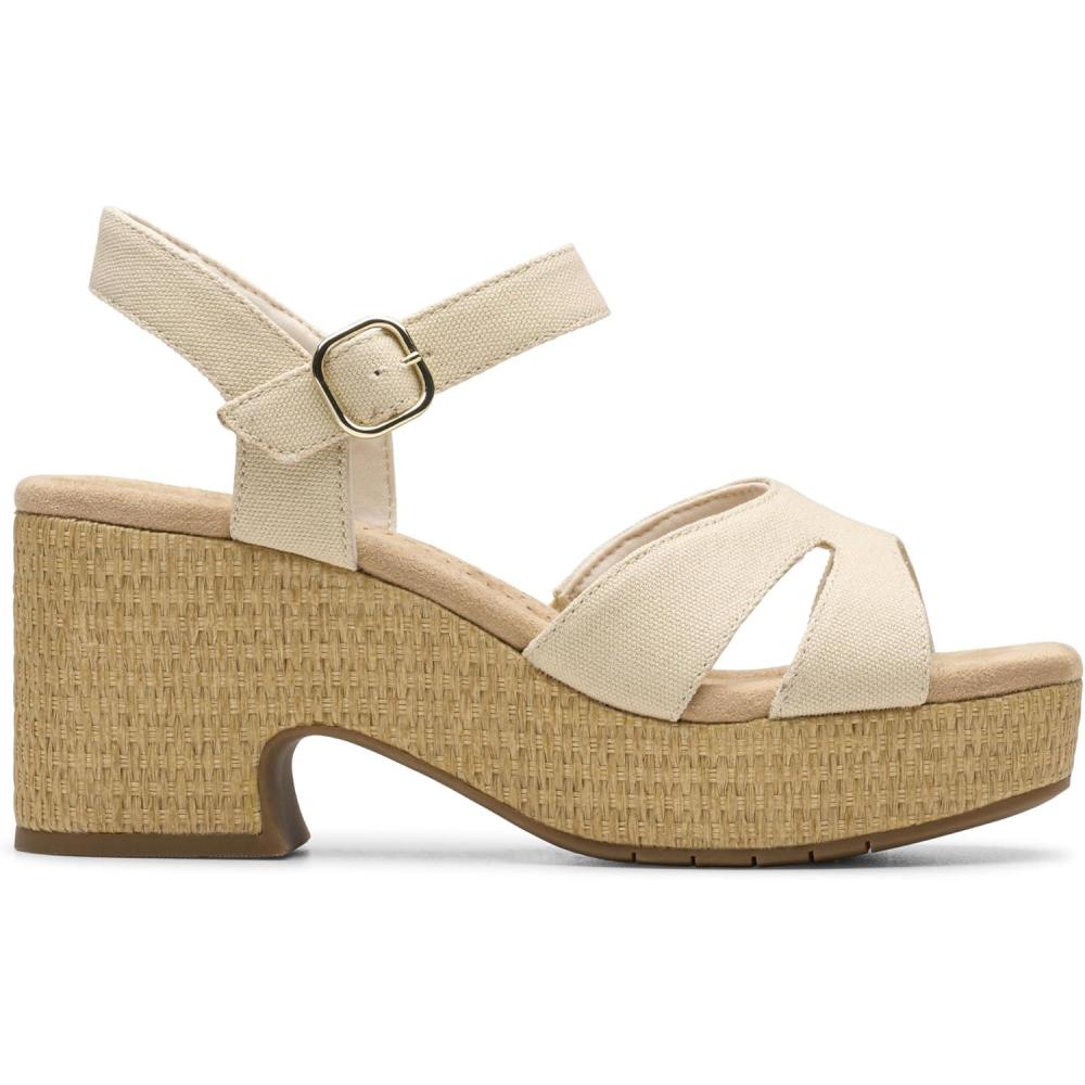 imageClarks Womens Nerisa TwistNatural Canvas Textile