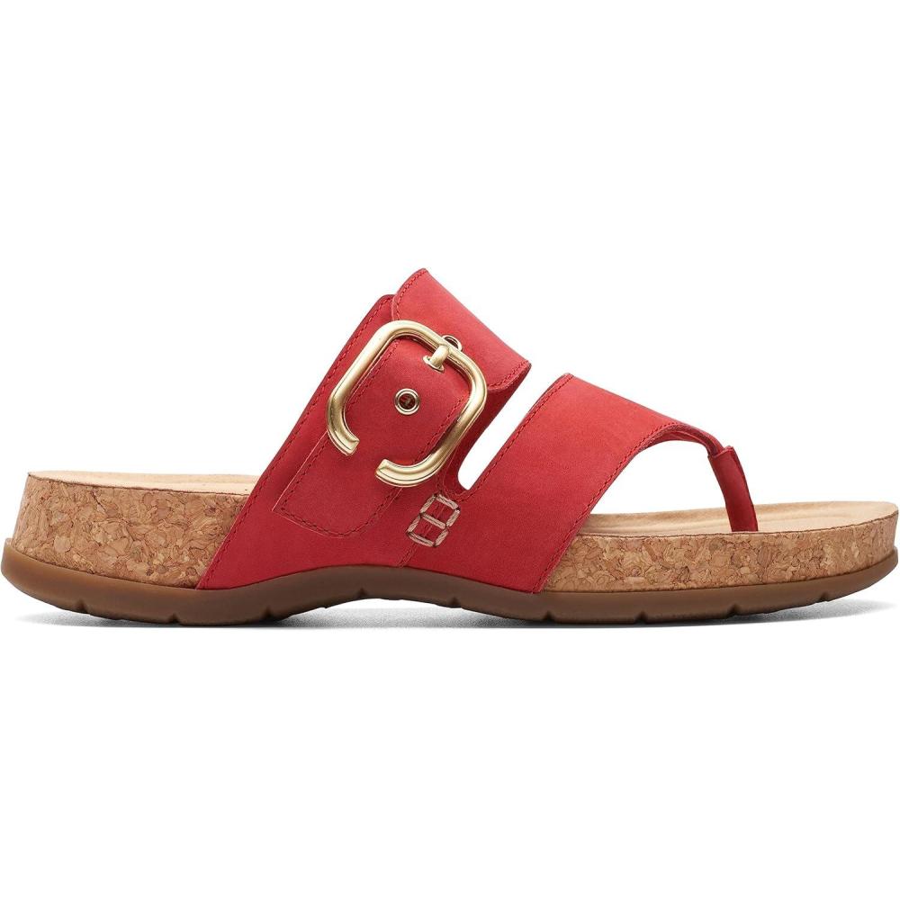 imageClarks Womens Reileigh ParkCherry Nubuck